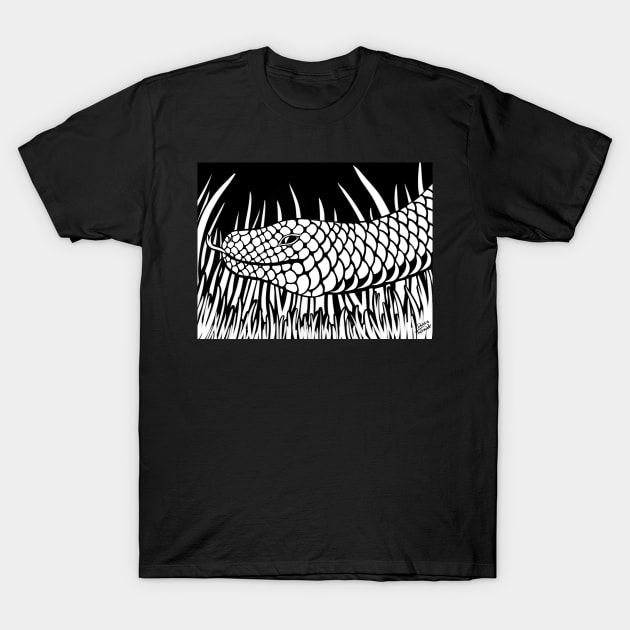 Snake In Grass T-Shirt by DahlisCrafter